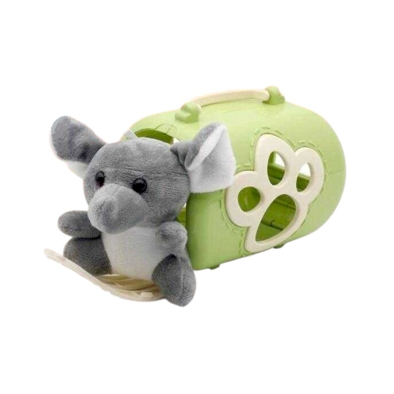 Λούτρινο ελεφαντάκι με τσάντα μεταφοράς και αξεσουάρ - 2F626-F - 215596