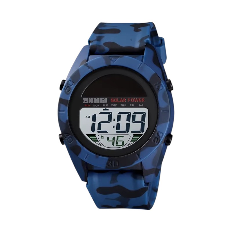 Ψηφιακό ρολόι χειρός ηλιακό - Skmei - 1592 - Army Blue