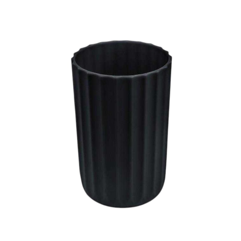 Θήκες οδοντόβουρτσας πλαστικές σε σετ 5Χ - Black - 21777
