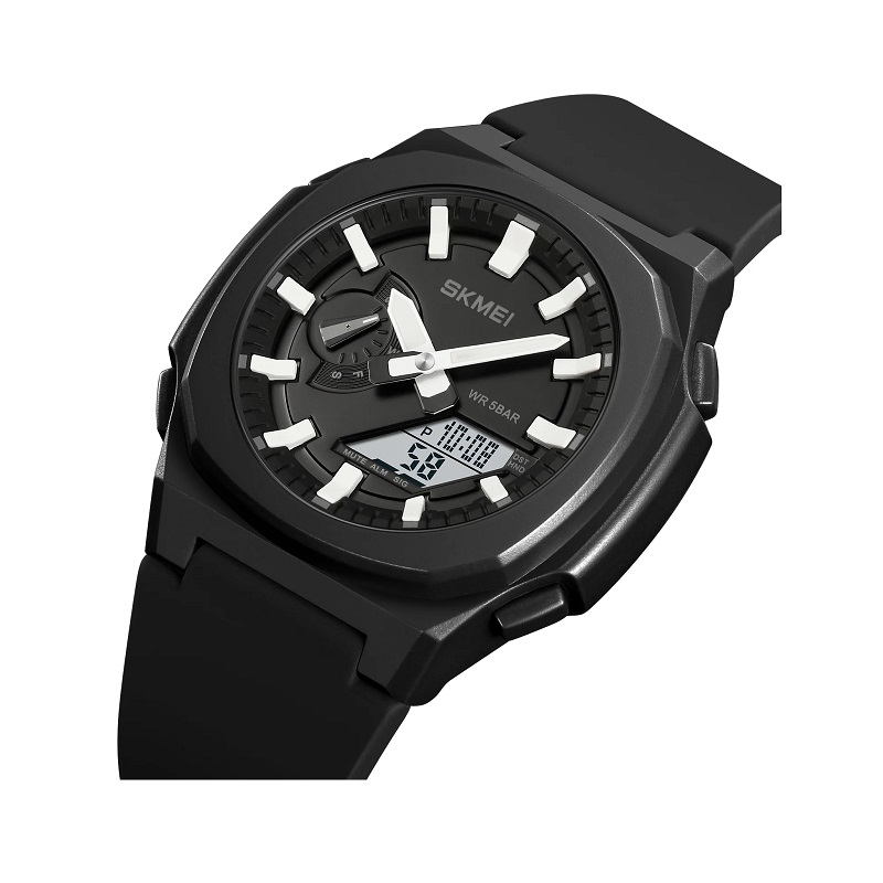 Ψηφιακό/αναλογικό ρολόι χειρός – Skmei - 2091 - White/White screen