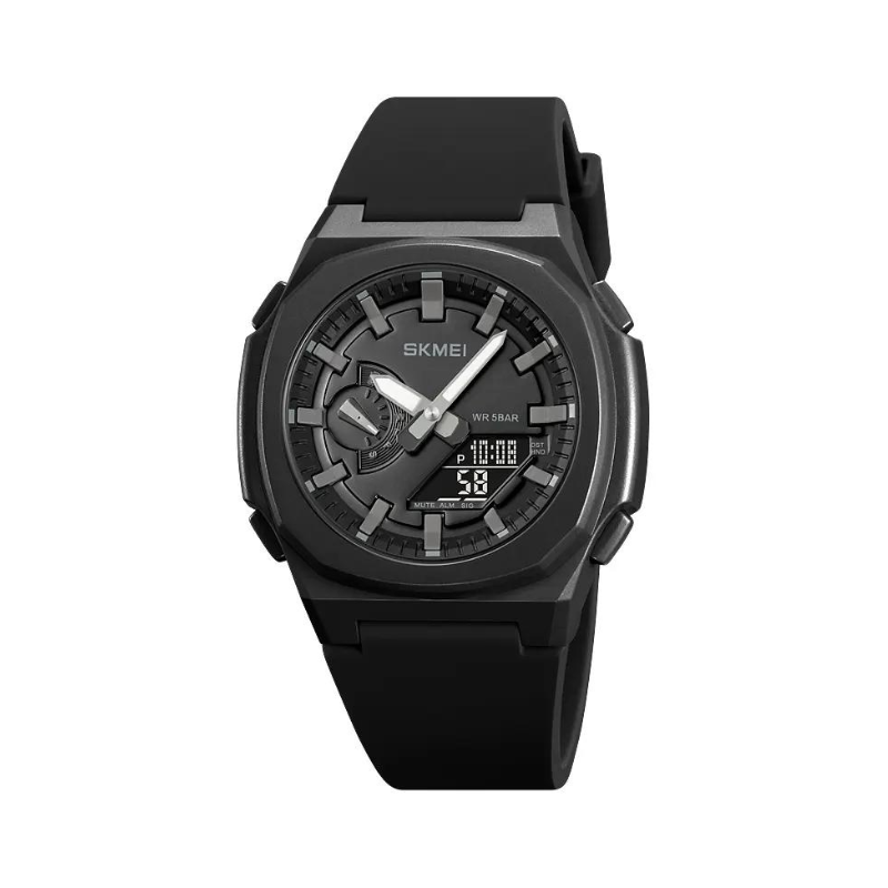 Ψηφιακό/αναλογικό ρολόι χειρός – Skmei - 2091 - Black/Black screen