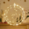 Χριστουγεννιάτικο φωτεινό διακοσμητικό 3D LED κρεμαστό - Φεγγάρι - 2pcs - 272310 - Warm White
