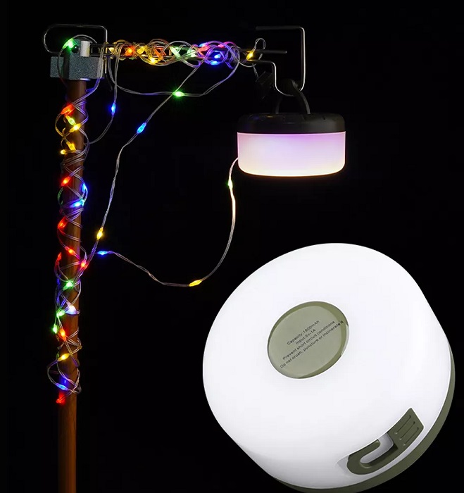 Επαναφορτιζόμενη λάμπα LED με γιρλάντα φωτισμού – String Light - YD2314 - 272543 - RGB