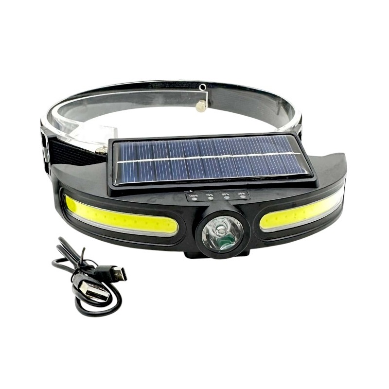 Ηλιακός φακός κεφαλής LED με πάνελ - JS921 - 279306