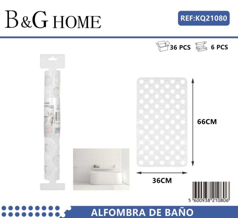 Αντιολισθητικό πατάκι μπάνιου - M0829 - 36x66cm - White - 21080