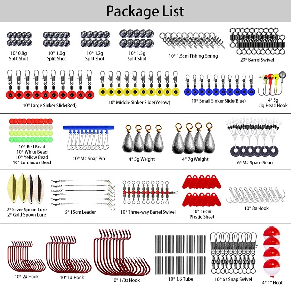 Σετ αξεσουάρ ψαρέματος σε θήκη - 263 - 831787