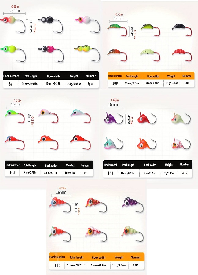 Σετ δολώματα βαρίδια σε θήκη - 30pcs - 831829