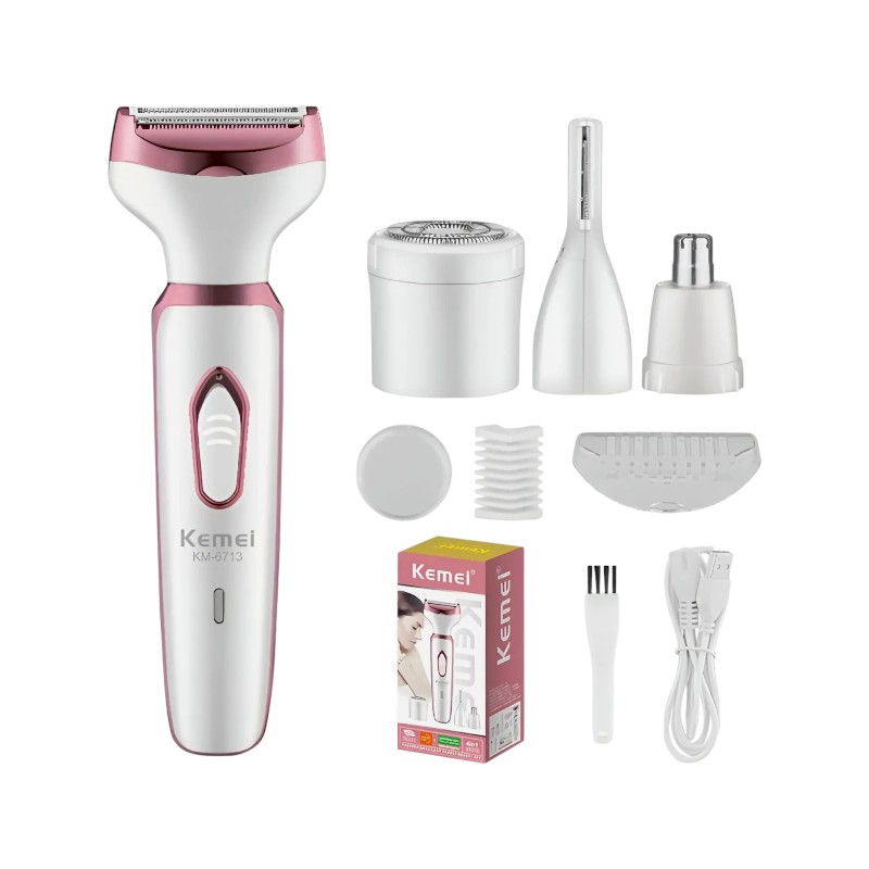 Ξυριστική μηχανή προσώπου-σώματος - 4 in 1 - KM-6713 - Kemei
