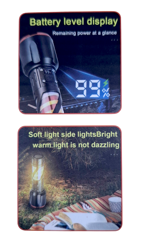 Επαναφορτιζόμενος φακός LED - Dual - 2309-TG - 418431