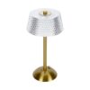 Επαναφορτιζόμενο επιτραπέζιο φωτιστικό LED - 43-5 - 430163 - Gold