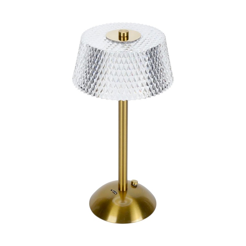 Επαναφορτιζόμενο επιτραπέζιο φωτιστικό LED - 43-5 - 430163 - Gold