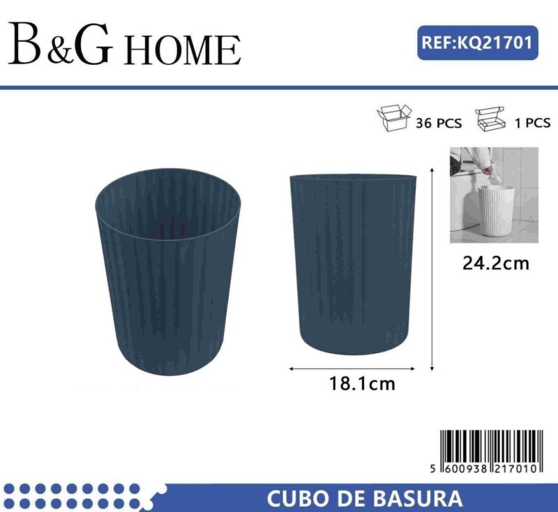 Κάδος απορριμμάτων μπάνιου πλαστικός - Blue - 21701