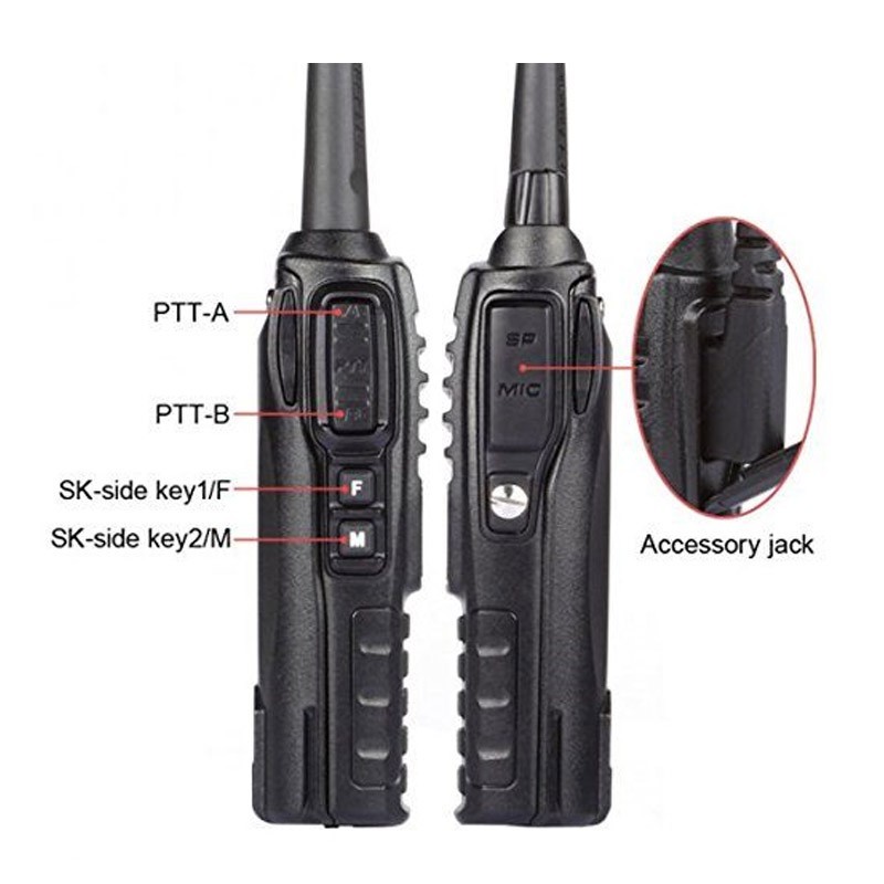 Φορητός πομποδέκτης - UHF/VHF - 5W - UV82 - Baofeng - 463082