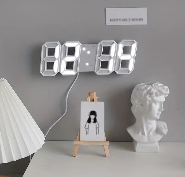 Ψηφιακό ρολόι – Ξυπνητήρι - 6609 - 466097 - White