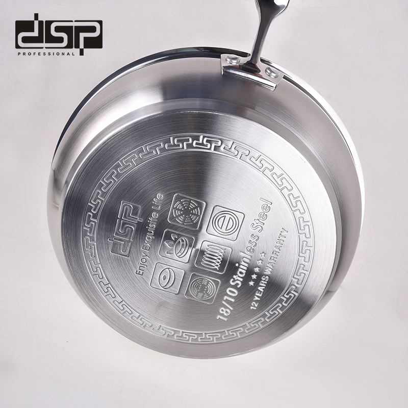 Τηγάνι ανοξείδωτο με καπάκι - 2.5L - CS002-C24 - DSP - 560539