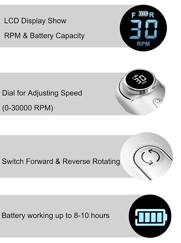 Επαναφορτιζόμενος τροχός μανικιούρ-πεντικιούρ – VKN-UV301 - 581290 - Pink