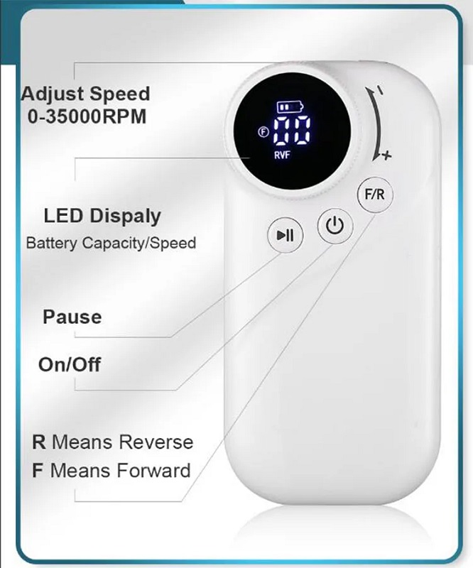 Επαναφορτιζόμενος τροχός μανικιούρ-πεντικιούρ - VNK-S301 - 581559 - Pink