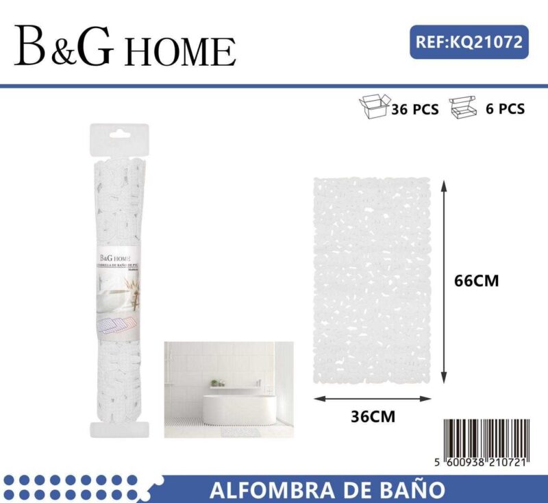 Αντιολισθητικό πατάκι μπάνιου - M0829 - 36x66cm - White - 21072
