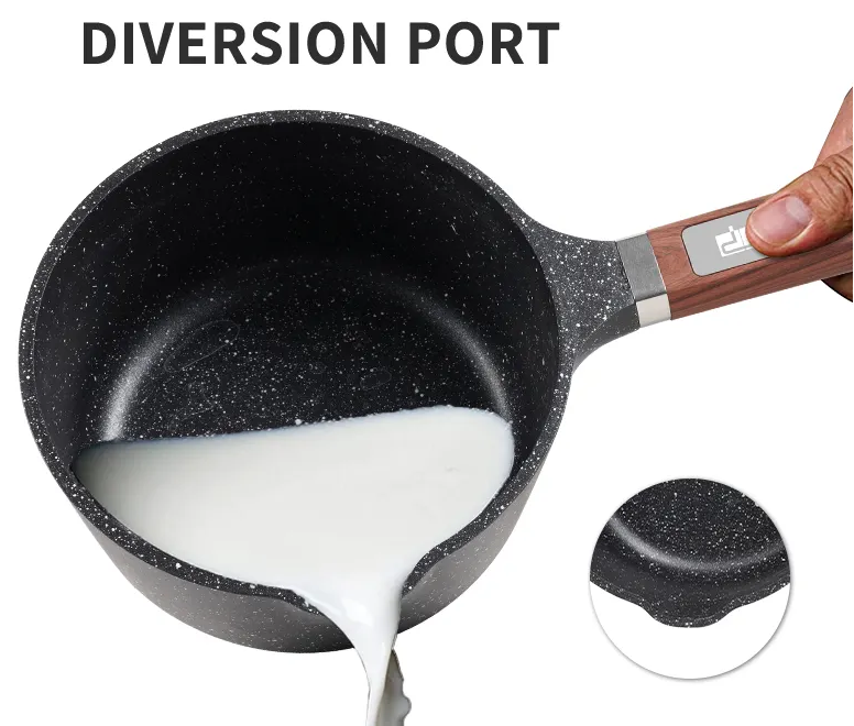 Γαλατιέρα αντικολλητική με καπάκι - 1.45L - CA005-A16-Black - DSP - 612432