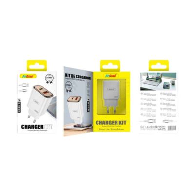 615105 Andowl Φορτιστής κινητού με καλώδιο Type-C με Διπλή USB 35W Q-CD35 -Mobile charger