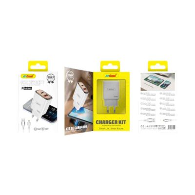 615112 Andowl Φορτιστής κινητού με καλώδιο Lightning με Διπλή USB 35W Q-CD45 -Mobile charger
