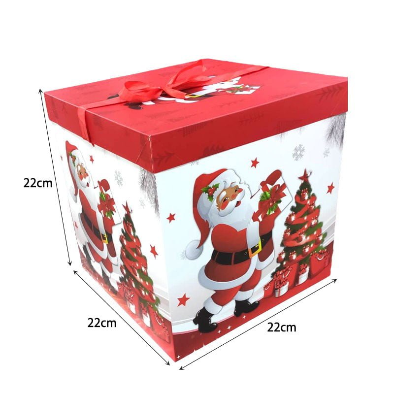 Χριστουγεννιάτικο χάρτινο κουτί 22x22x22cm 12τμχ – Christmas paper box 12pcs