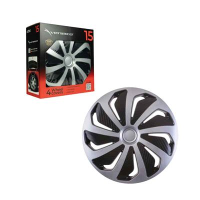 Versaco Σετ Τάσια Αυτοκινήτου 4τμχ 15" Ασημί - Wheel Covers
