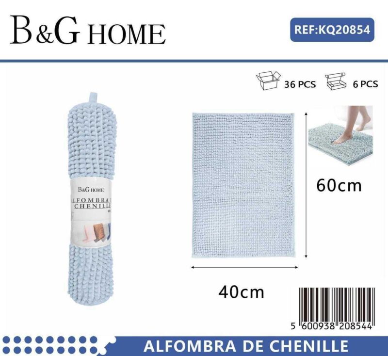 Πατάκι μπάνιου - M0842- 40x60cm - Light Blue - 20854