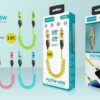 Καλώδιο φόρτισης & data σπιράλ - 4in1 - Fast Charge - X204 - 27-65W - 102048 - Pink