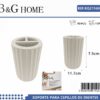 Θήκες οδοντόβουρτσας πλαστικές σε σετ 5Χ - Beige - 21560