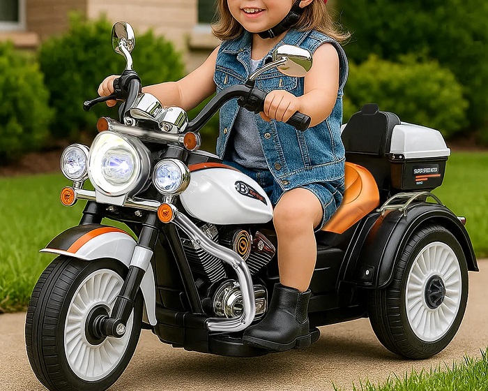 Παιδικό ηλεκτροκίνητο τρίκυκλο scooter με φάρο - BJQ-6388 - 701114 - Pink