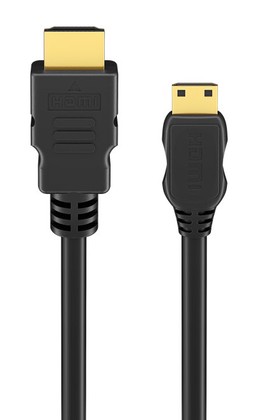 GOOBAY καλώδιο mini HDMI σε HDMI 74088 με Ethernet, 4K/60Hz, 10.2 Gbps, 5m, μαύρο
