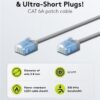 GOOBAY καλώδιο δικτύου 74228, CAT 6A U/UTP, ultra slim, copper, 500MHz, 15m, γκρι