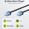 GOOBAY καλώδιο δικτύου 74241, CAT 6A U/UTP, ultra slim, copper, 500MHz, 10m, μαύρο