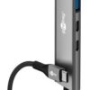 GOOBAY USB hub 76563, 4x θυρών, USB 3.2, 5Gbps, USB-C σύνδεση, γκρι
