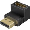 GOOBAY αντάπτορας DisplayPort 77130, 8K/144Hz, γωνιακός, μαύρος