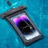USAMS αδιάβροχη θήκη smartphone US-YD011, έως 7", IPX8, λευκή