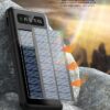 Powerbank με ηλιακό πάνελ - 4in1 - 10.000mah - YM519 - 810392 - Black