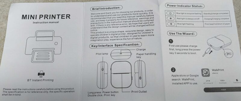 Παιδικός mini εκτυπωτής - D7 - 810699 - Pink