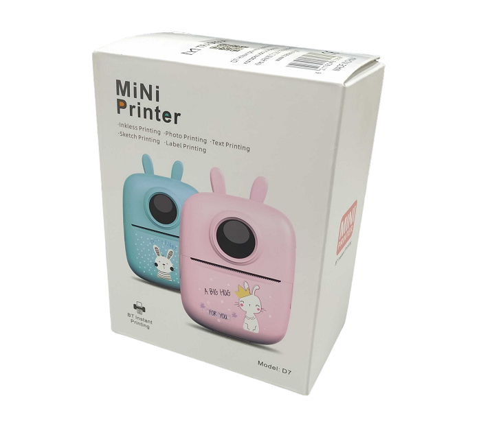 Παιδικός mini εκτυπωτής - D7 - 810699 - Pink
