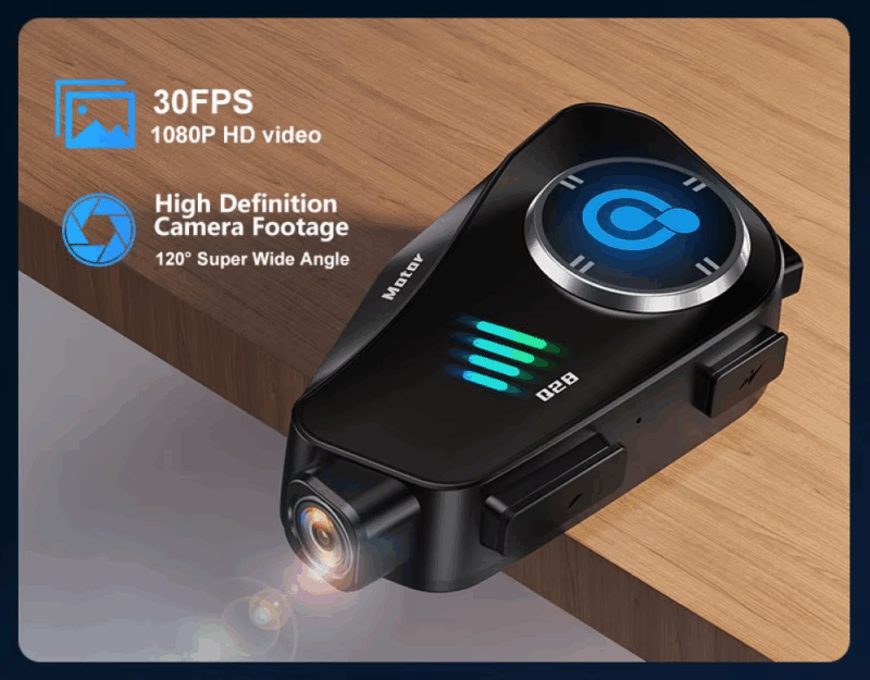 Ασύρματο καταγραφικό & ενδοεπικοινωνία κράνους μοτοσυκλέτας - Helmet Headset - Q28 - 811702