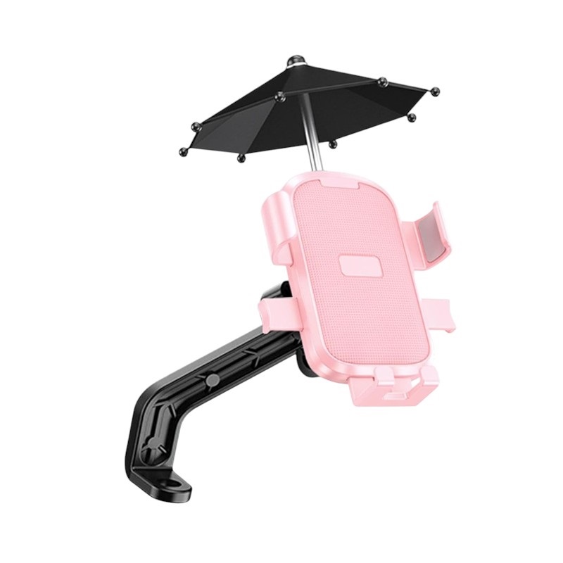 Βάση στήριξης smartphone ποδηλάτου/μοτοσυκλέτας με σκίαστρο - YC-M2S - 811900 - Pink