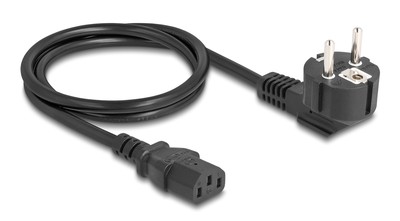 DELOCK καλώδιο τροφοδοσίας 81298, 3x 1.00mm², 1m, μαύρο