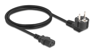 DELOCK καλώδιο τροφοδοσίας 81299, 3x 0.75mm², 1m, μαύρο