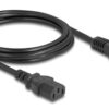 DELOCK καλώδιο τροφοδοσίας 81326, 3x 0.75mm², 2m, μαύρο