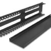DELOCK cable management 81559 για rack 19"/2U, μεταλλικό, μαύρο