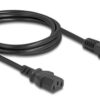 DELOCK καλώδιο τροφοδοσίας 81567, 3x 1.00mm², 2m, μαύρο
