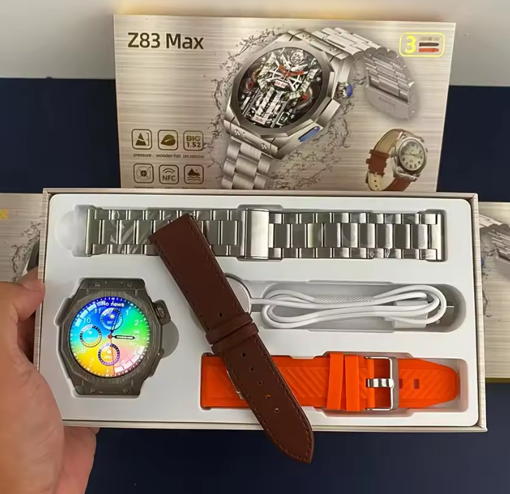 Σετ Smartwatch με 3 λουράκια - Z83 MAX - 880518 - Orange