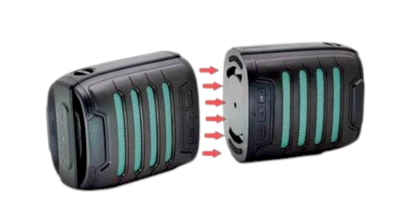 Ασύρματο ηχείο Bluetooth αδιάβροχο - 2in1 - KMS-121 - 886144 - Blue