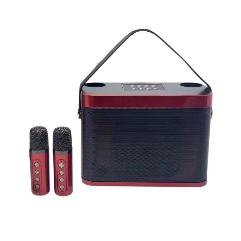 Ασύρματο ηχείο Bluetooth με 2 μικρόφωνα Karaoke - YS-219 - 887240 - Red